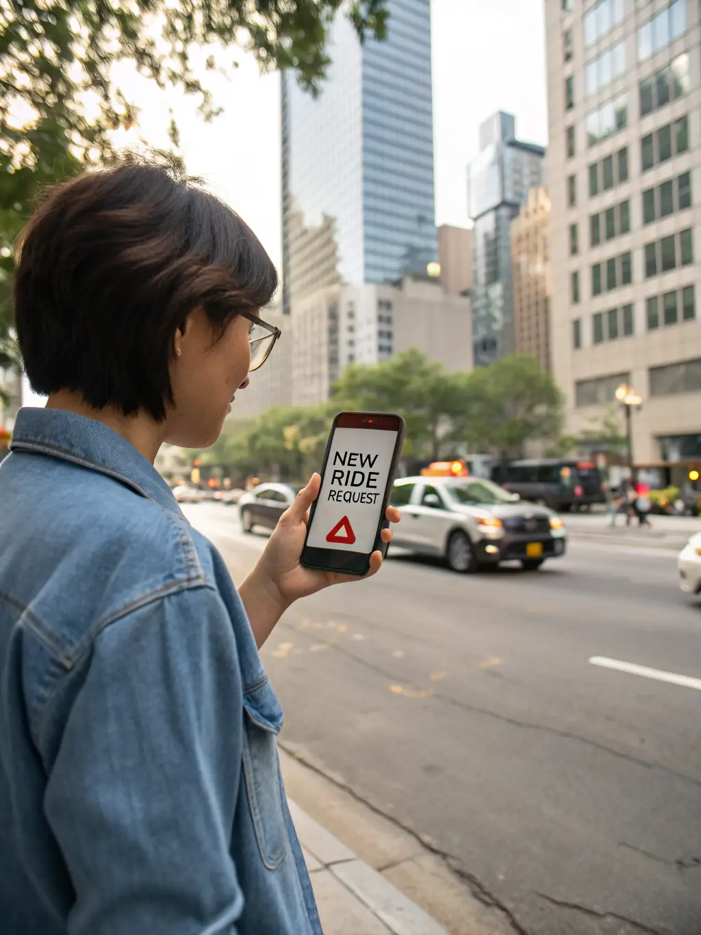 A person easily booking an Uber using their smartphone in Chile, showing the convenience of having mobile data for transportation.